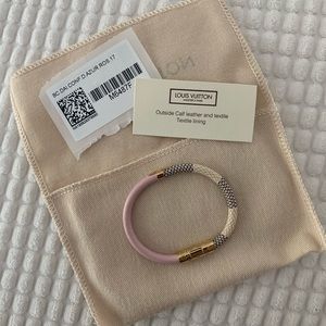 LV confidential bracelet—rare pink and tan